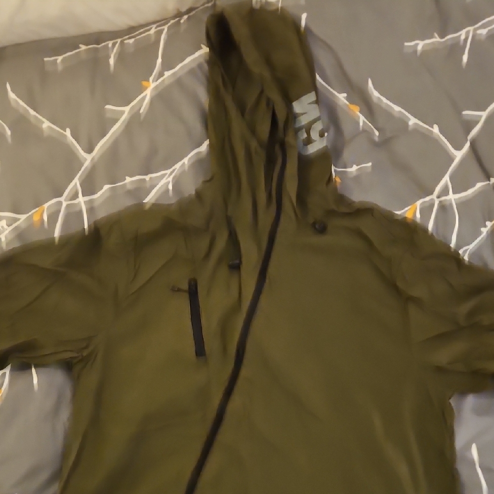 Stylish Green Hooded Raincoat for Men